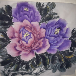 Violet peonies, December 2024